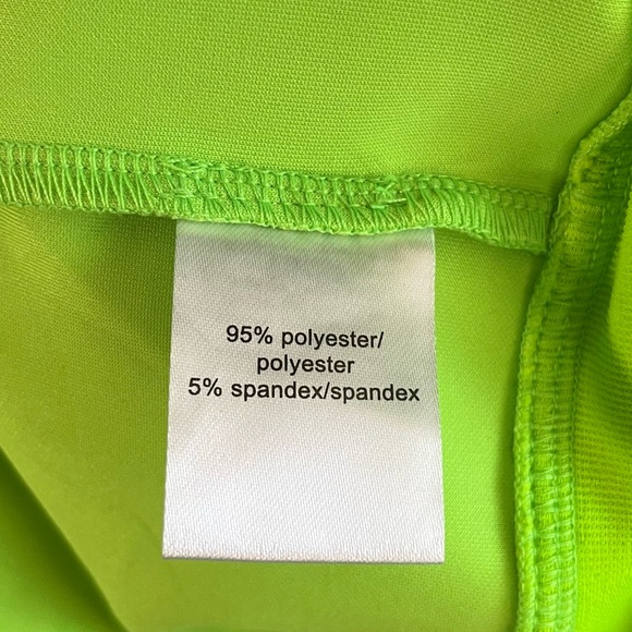 Pam & Gela Jacket; Solid Track Jacket in Lime w/ Black & White Stripes Sz M GUC - Picture 11 of 12